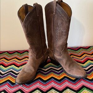 Vintage Tony Lama Men’s Size 8.5 D Brown Western Cowboy Boots